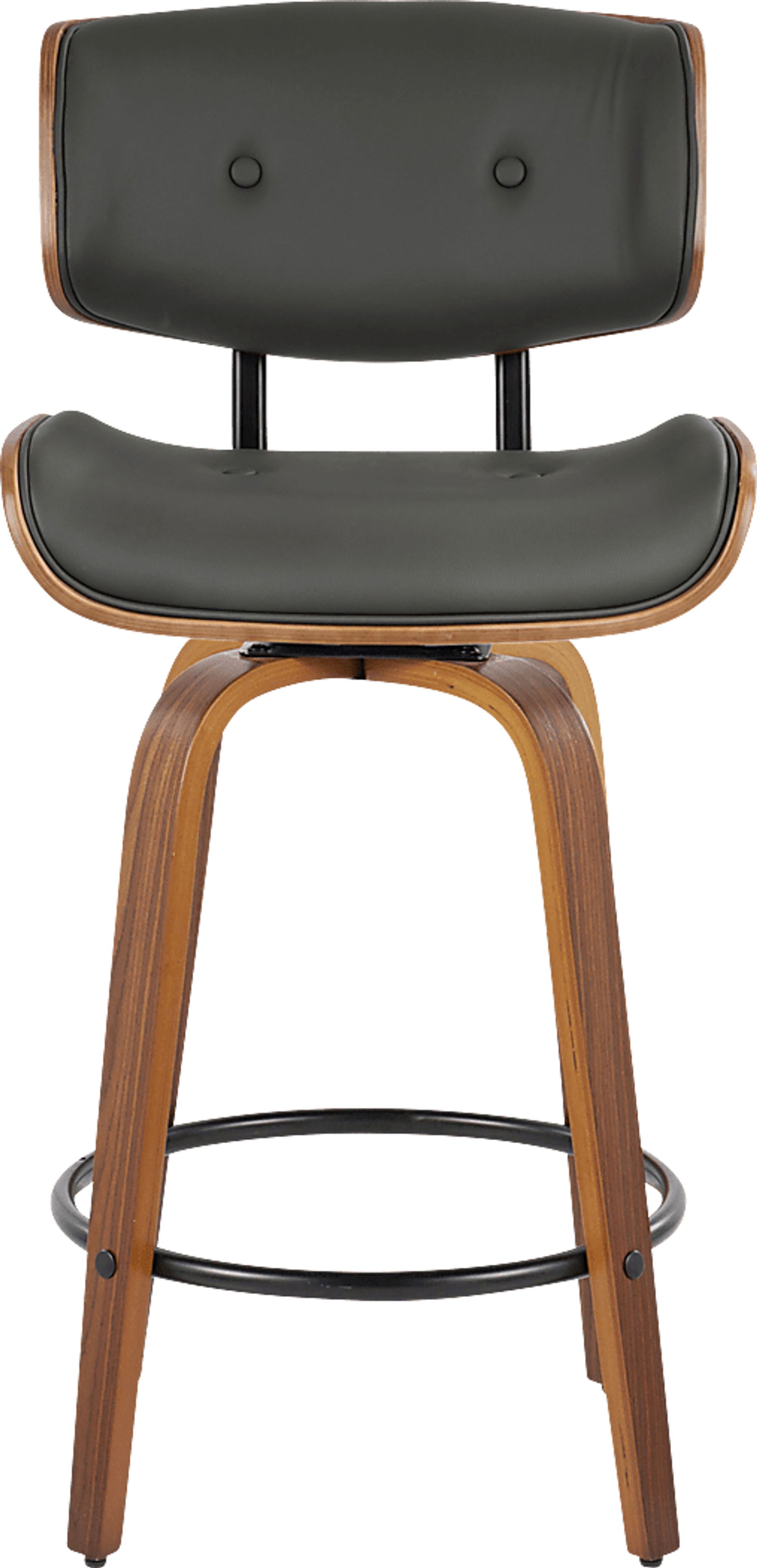 Tesshire II Gray Swivel Counter Height Stool, Set of 2 - Image 8