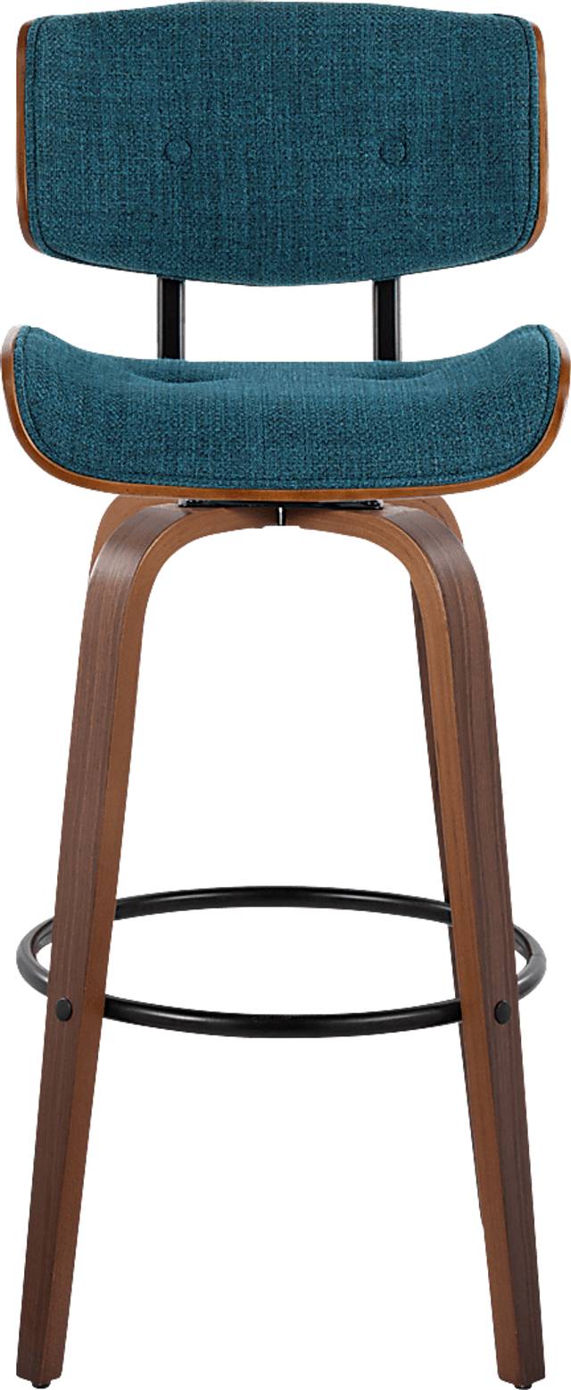 Tesshire II Teal Swivel Barstool, Set of 2 - Thumbnail - Image 10