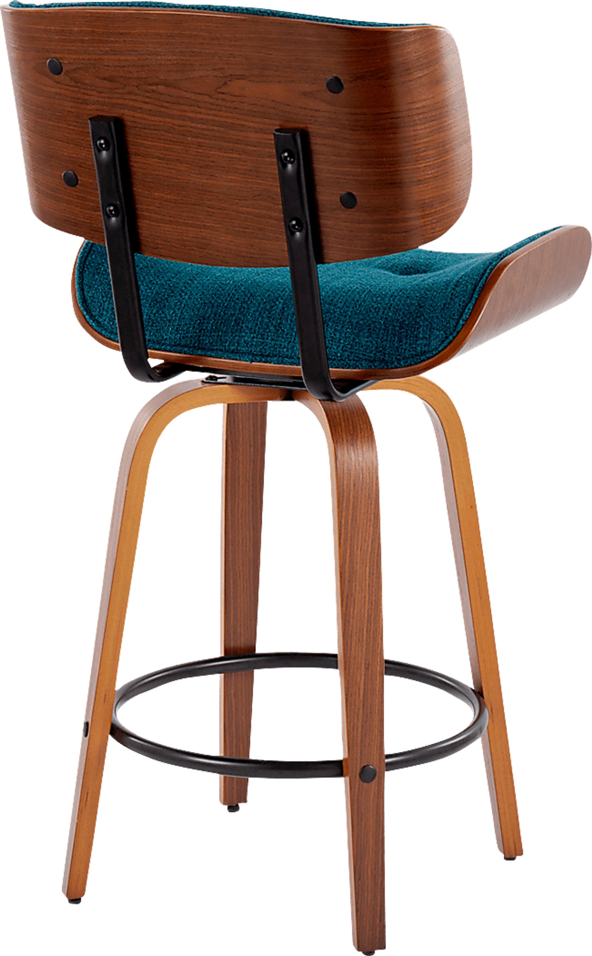 Tesshire II Teal Swivel Counter Height Stool, Set of 2 - Image 6