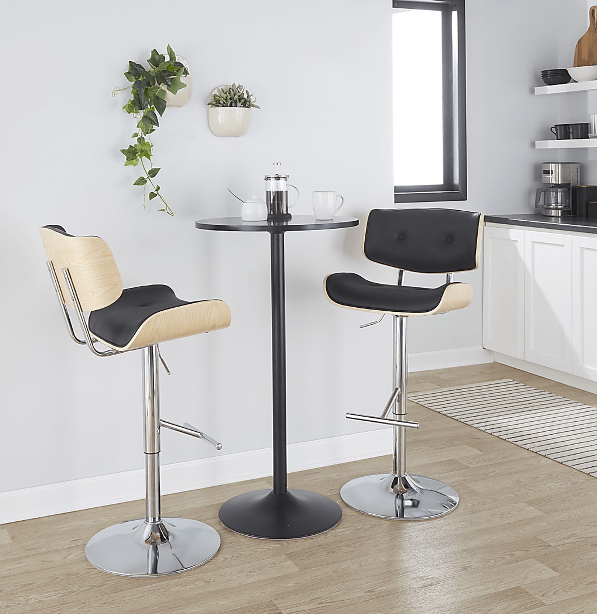 Tesshire III Black Adjustable Barstool, Set of 2 - Image 3