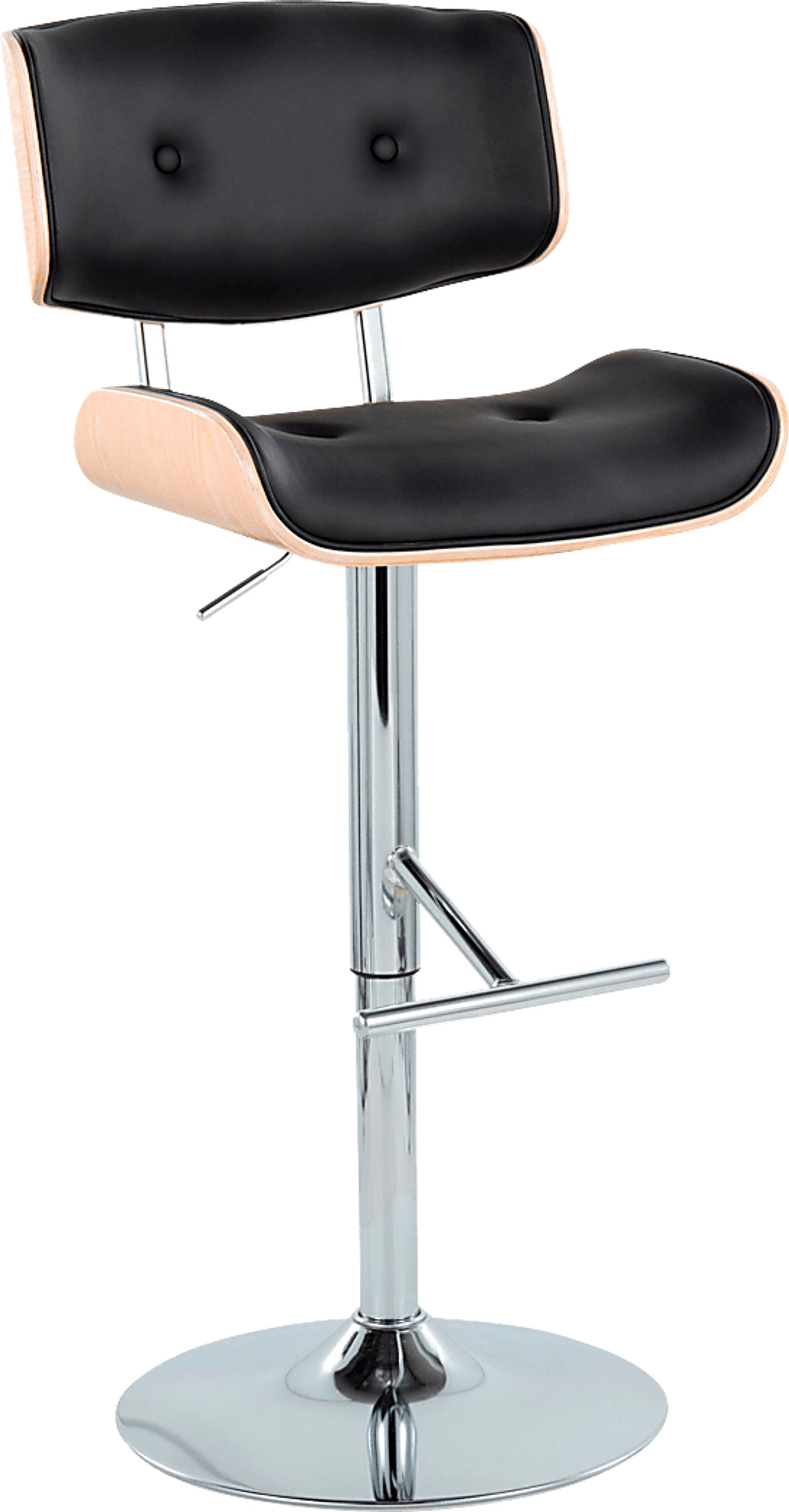Tesshire III Black Adjustable Barstool, Set of 2 - Image 4
