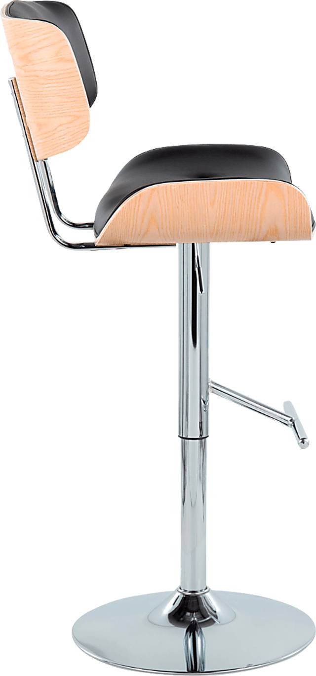 Tesshire III Black Adjustable Barstool, Set of 2 - Thumbnail - Image 5
