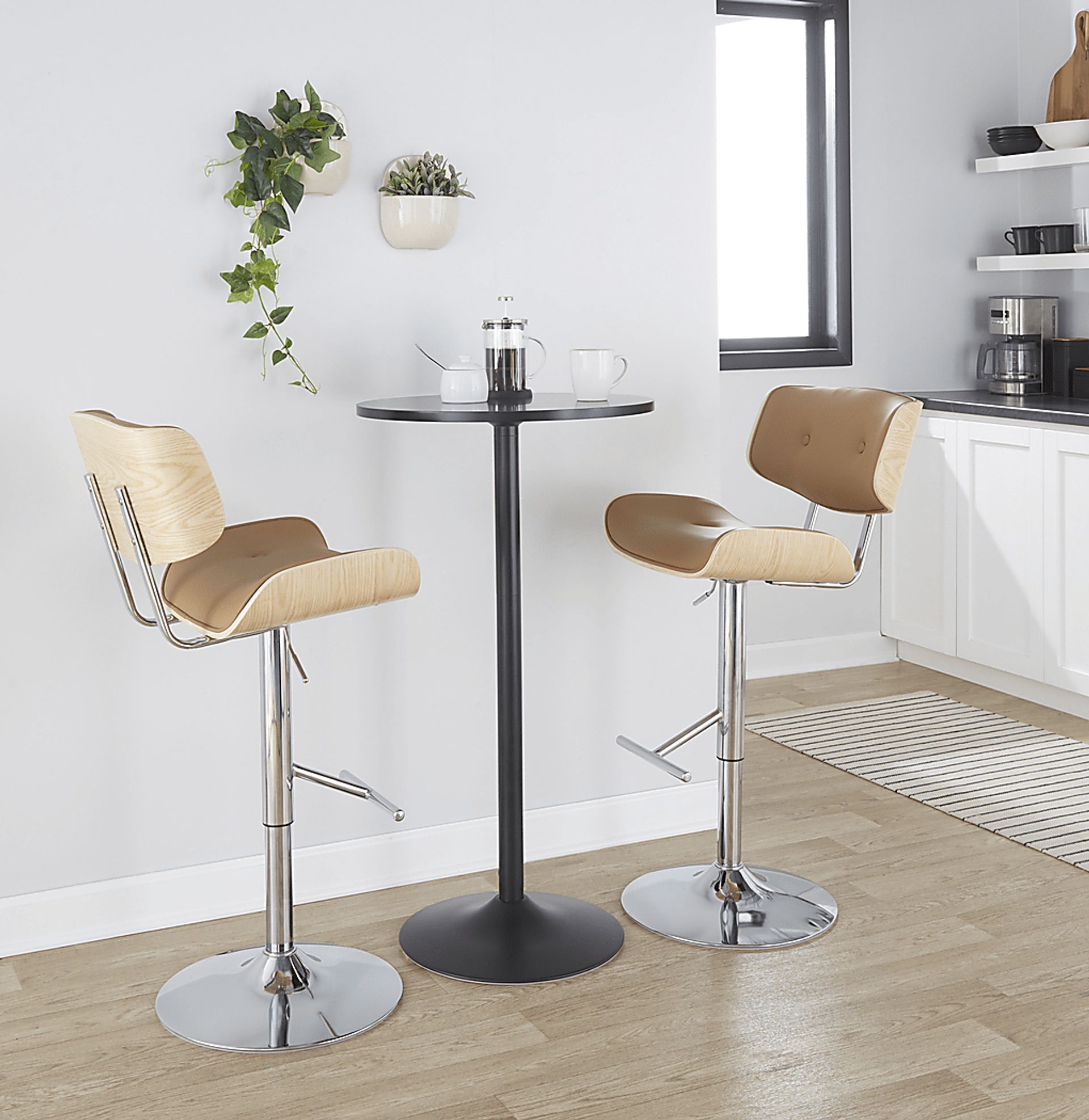 Tesshire III Camel Adjustable Barstool, Set of 2 - Image 2