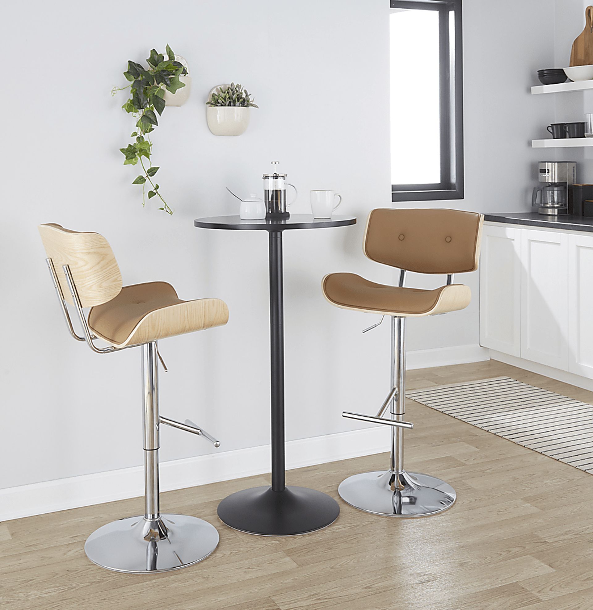 Tesshire III Camel Adjustable Barstool, Set of 2 - Image 3