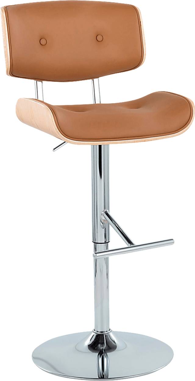 Tesshire III Camel Adjustable Barstool, Set of 2 - Thumbnail - Image 4