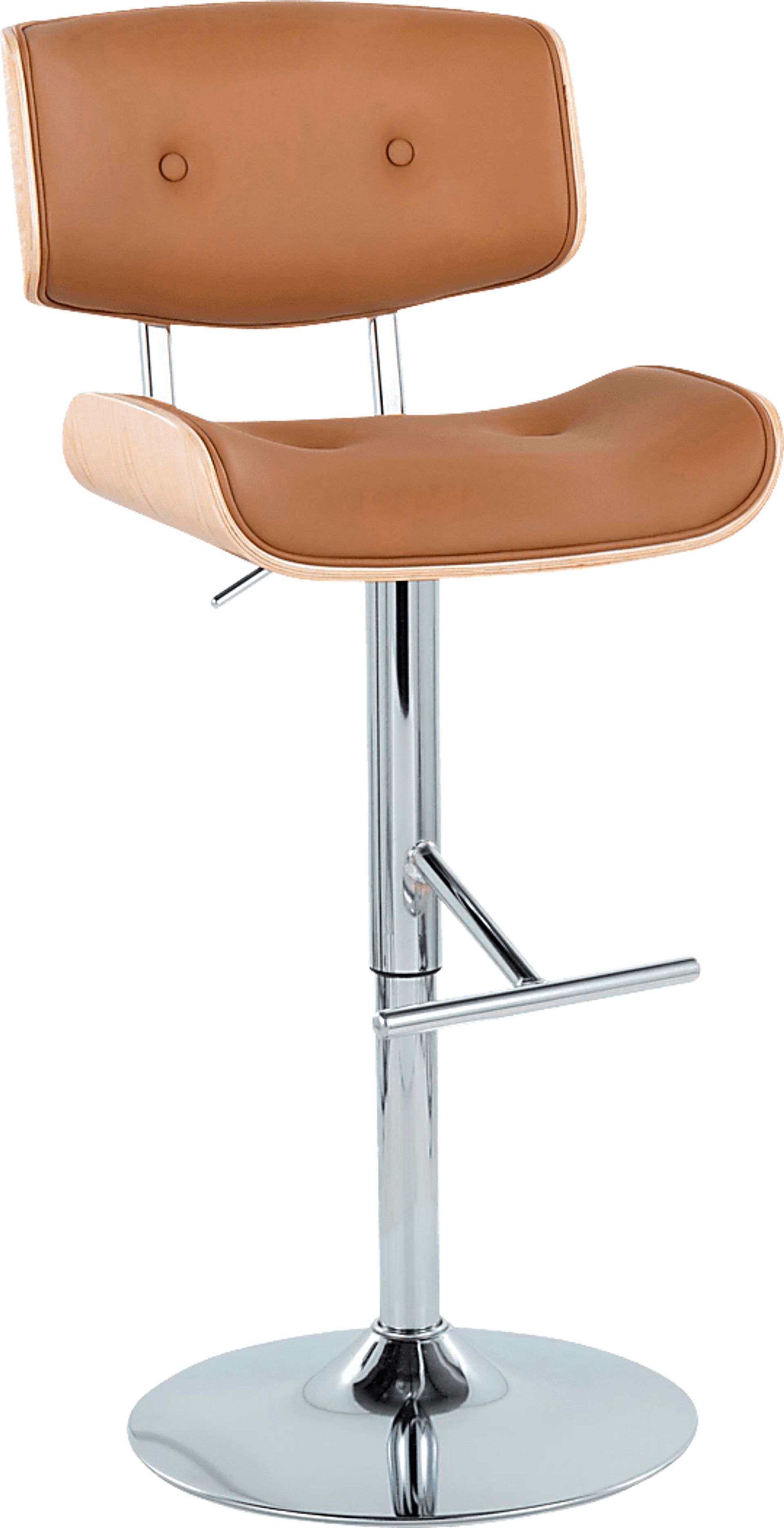Tesshire III Camel Adjustable Barstool, Set of 2 - Image 4