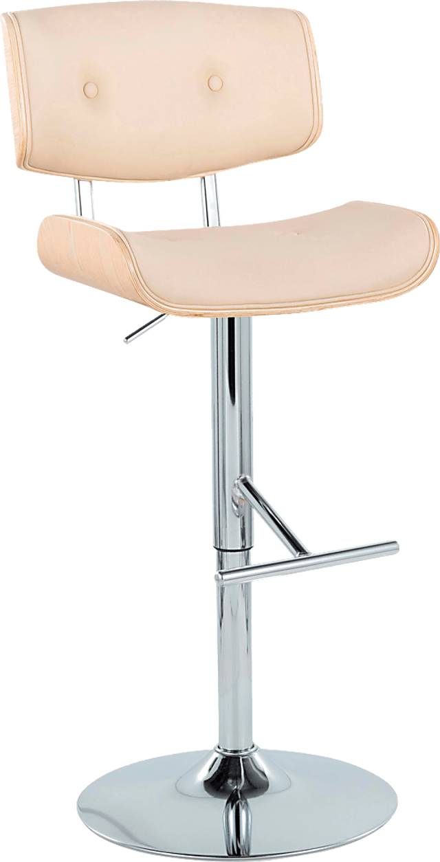 Tesshire III Cream Adjustable Barstool, Set of 2 - Thumbnail - Image 4