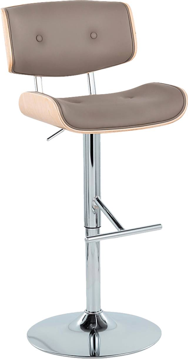 Tesshire III Light Gray Adjustable Barstool, Set of 2 - Thumbnail - Image 4