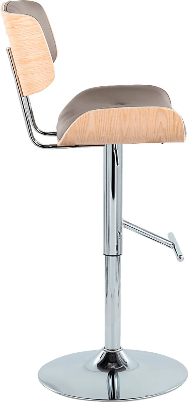 Tesshire III Light Gray Adjustable Barstool, Set of 2 - Thumbnail - Image 5