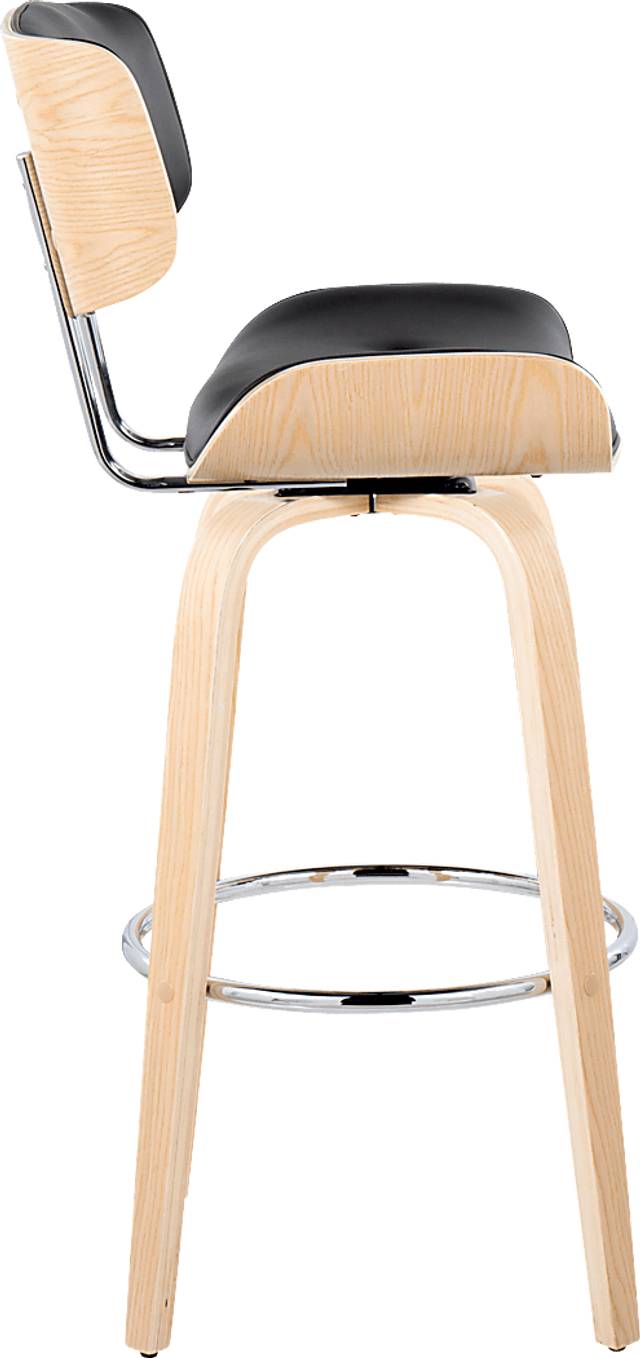 Tesshire IV Black Swivel Barstool, Set of 2 - Thumbnail - Image 7