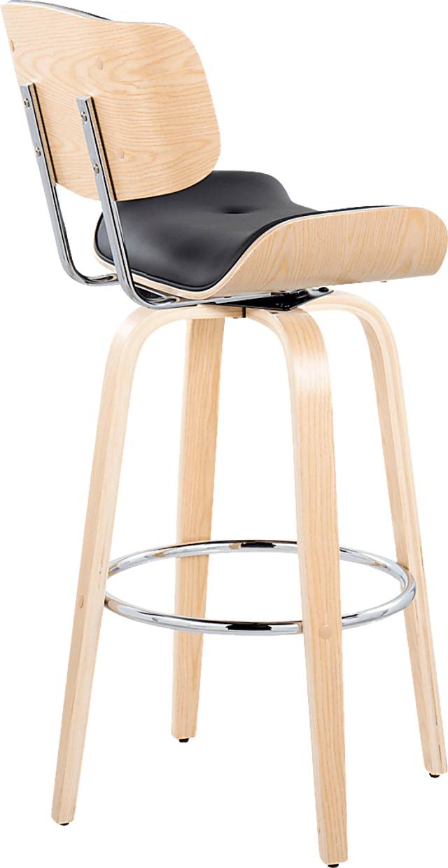 Tesshire IV Black Swivel Barstool, Set of 2 - Thumbnail - Image 8