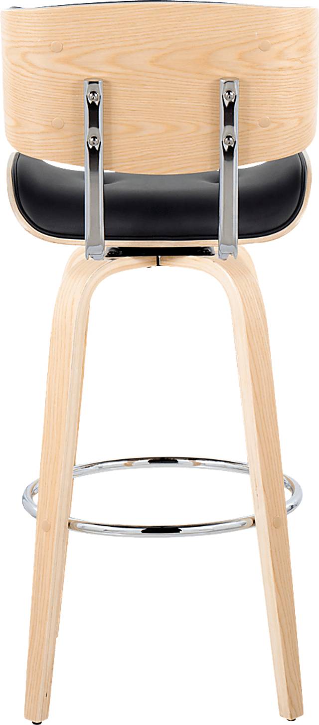 Tesshire IV Black Swivel Barstool, Set of 2 - Thumbnail - Image 9