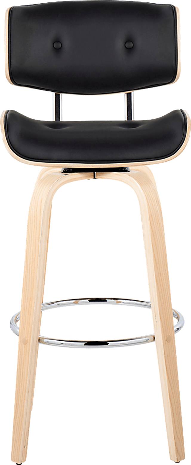 Tesshire IV Black Swivel Barstool, Set of 2 - Thumbnail - Image 10