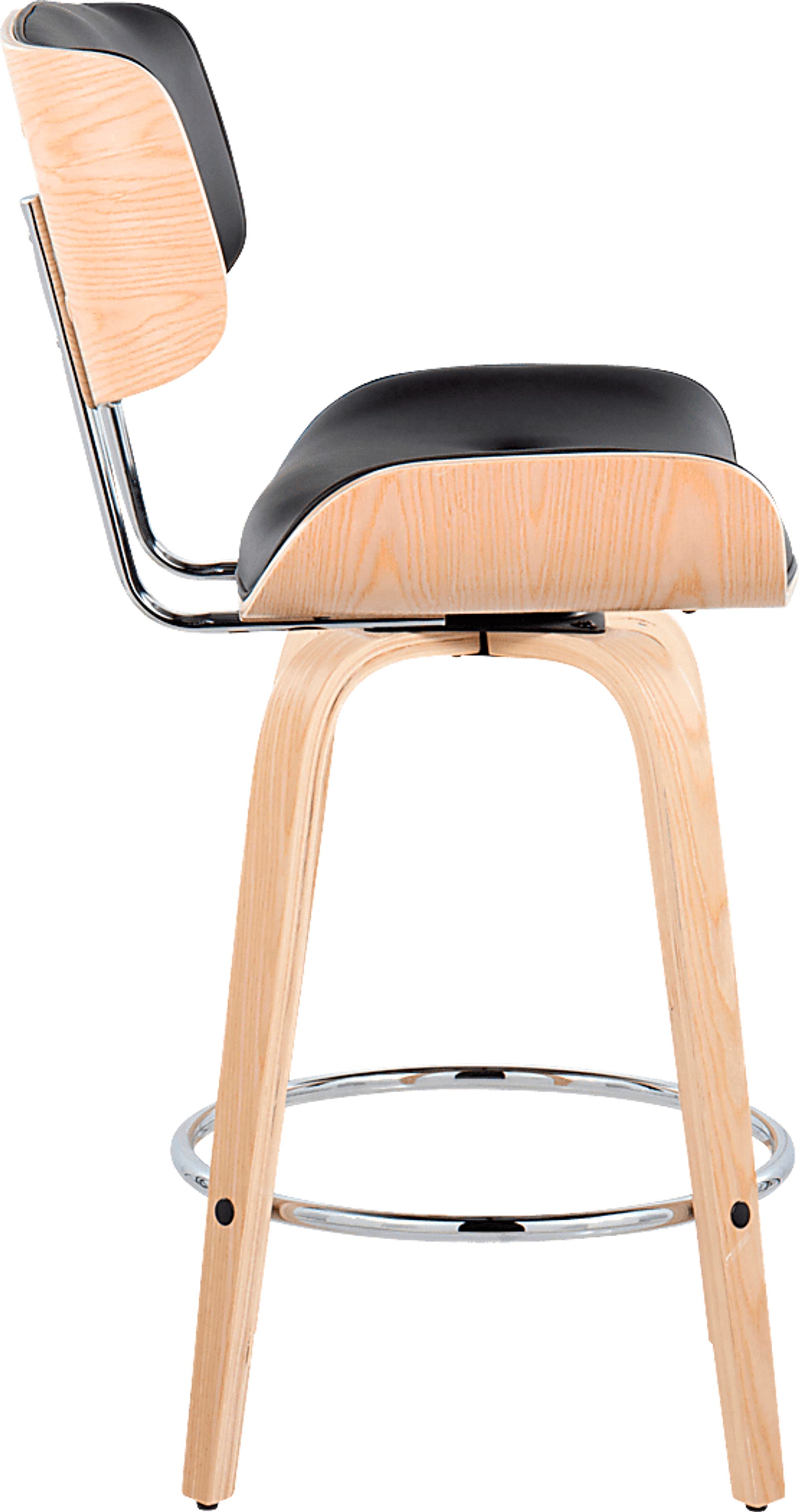 Tesshire IV Black Swivel Counter Height Stool, Set of 2 - Image 5