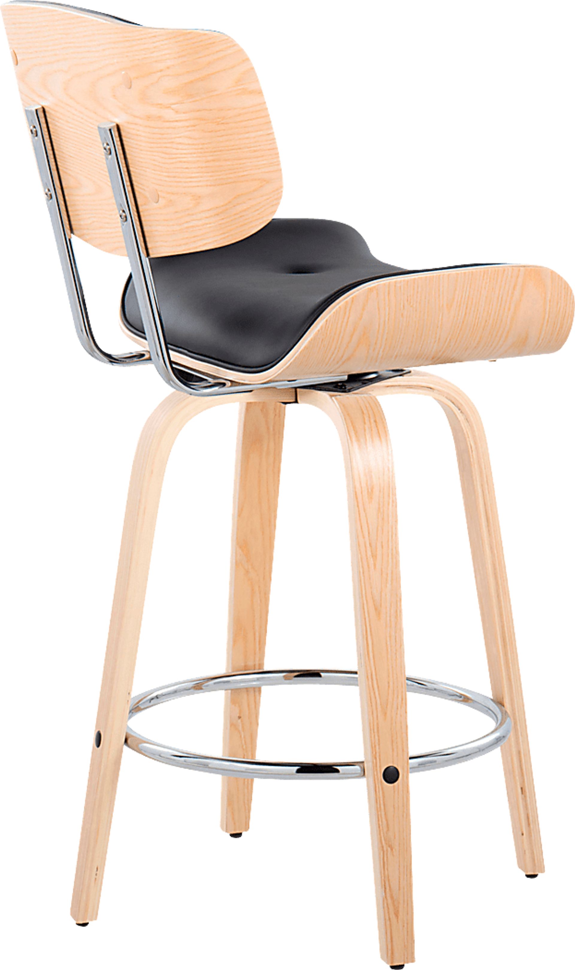 Tesshire IV Black Swivel Counter Height Stool, Set of 2 - Image 6