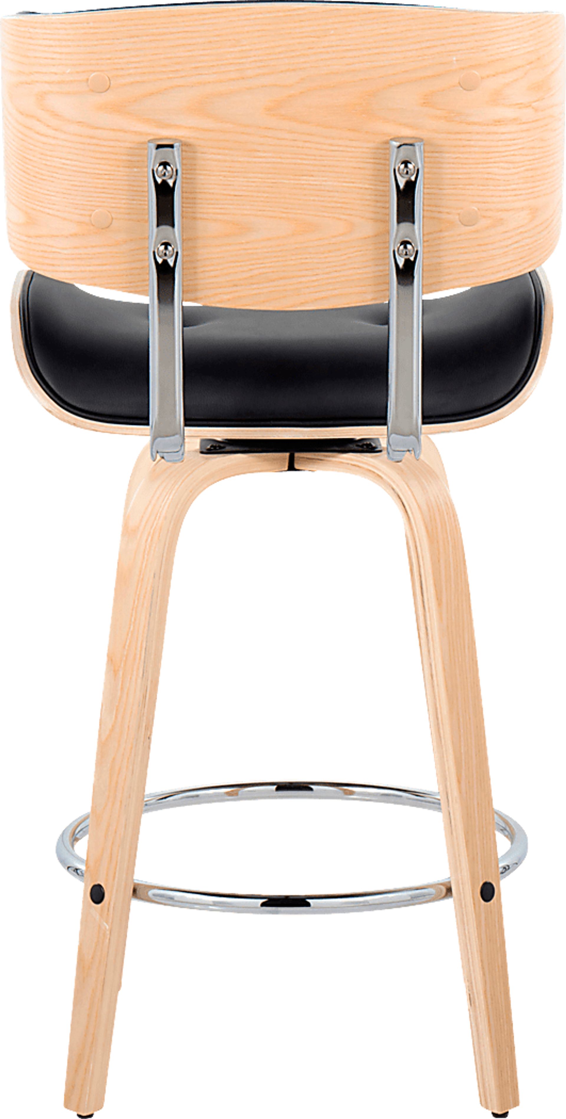 Tesshire IV Black Swivel Counter Height Stool, Set of 2 - Image 7