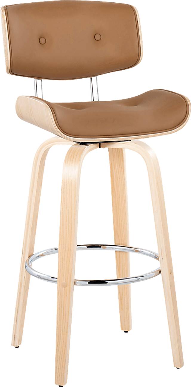 Tesshire IV Camel Swivel Barstool, Set of 2 - Thumbnail - Image 6