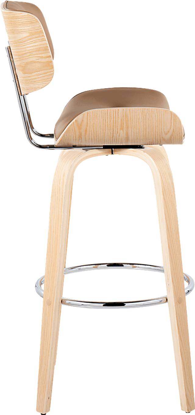 Tesshire IV Camel Swivel Barstool, Set of 2 - Thumbnail - Image 7