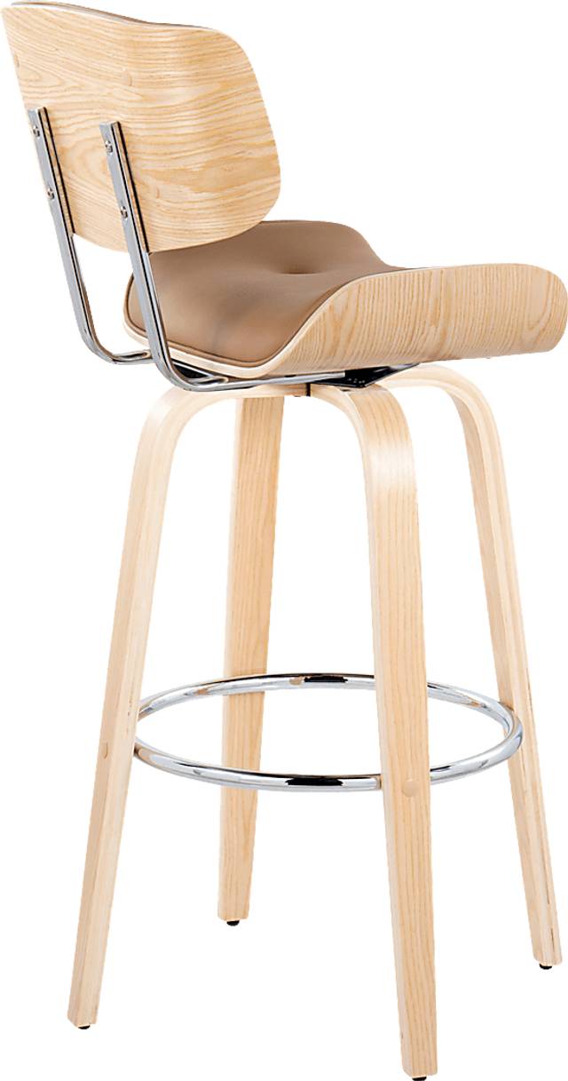 Tesshire IV Camel Swivel Barstool, Set of 2 - Thumbnail - Image 8