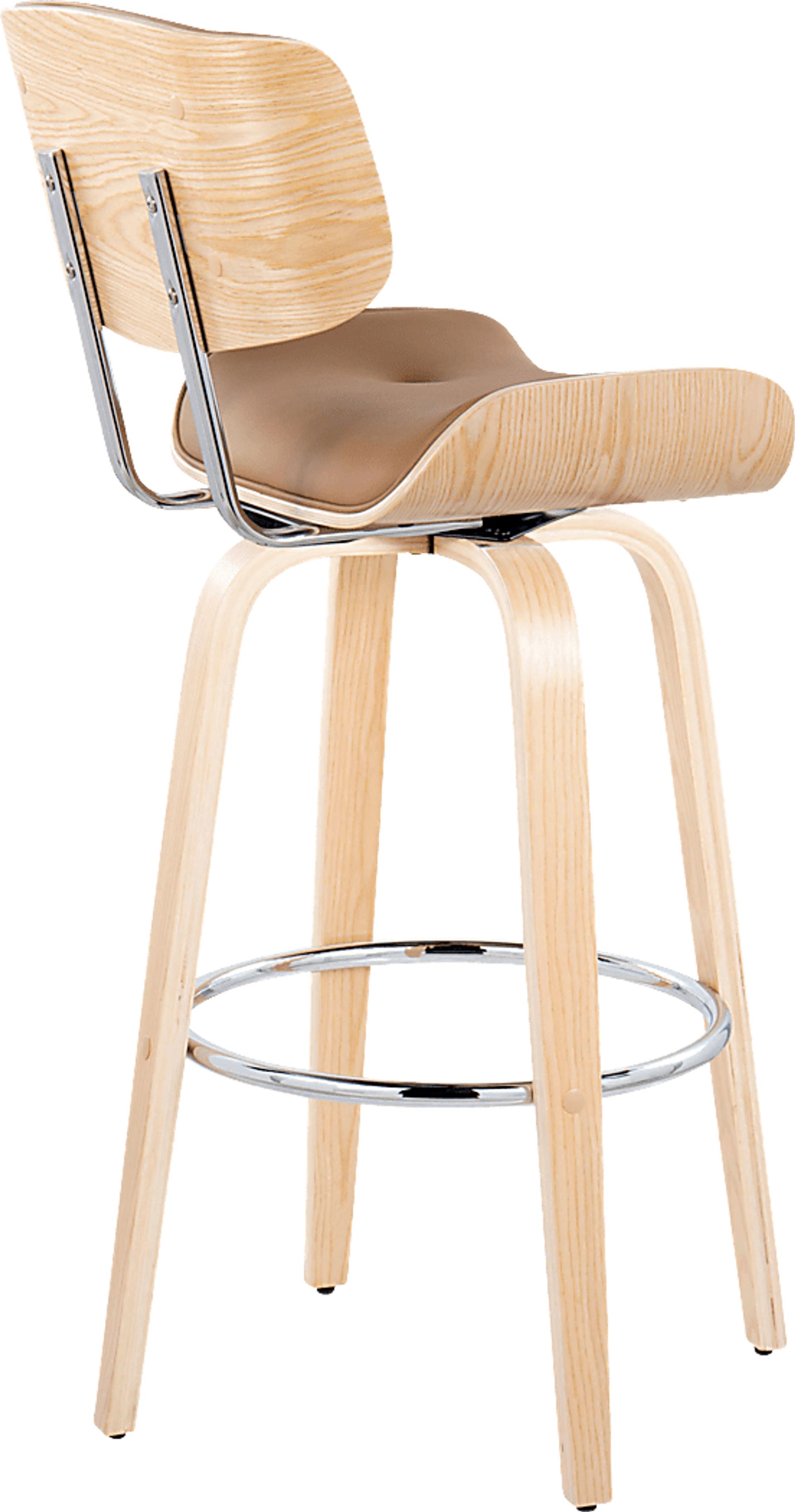 Tesshire IV Camel Swivel Barstool, Set of 2 - Image 8