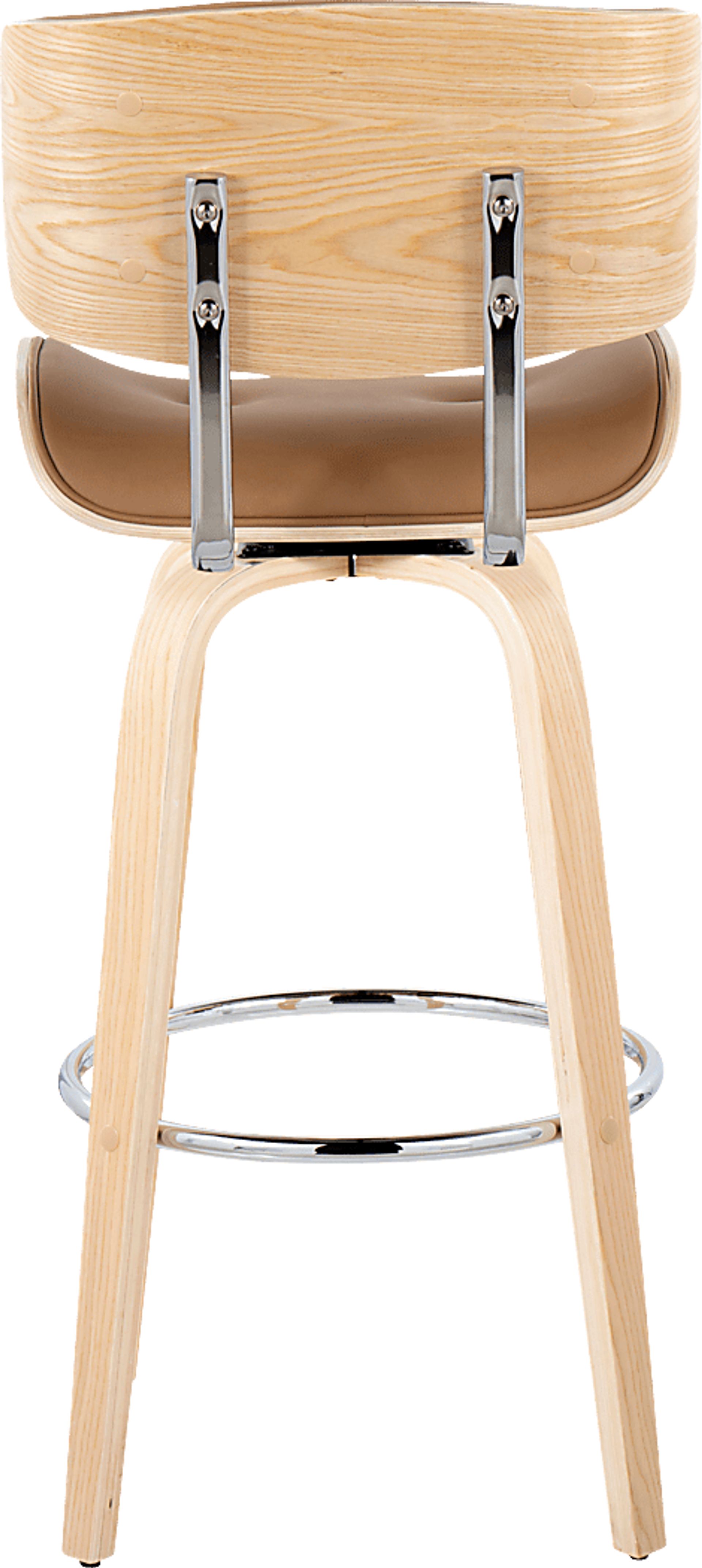 Tesshire IV Camel Swivel Barstool, Set of 2 - Image 9