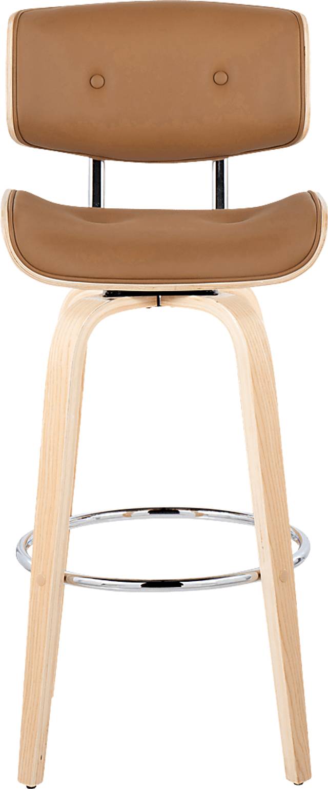Tesshire IV Camel Swivel Barstool, Set of 2 - Thumbnail - Image 10