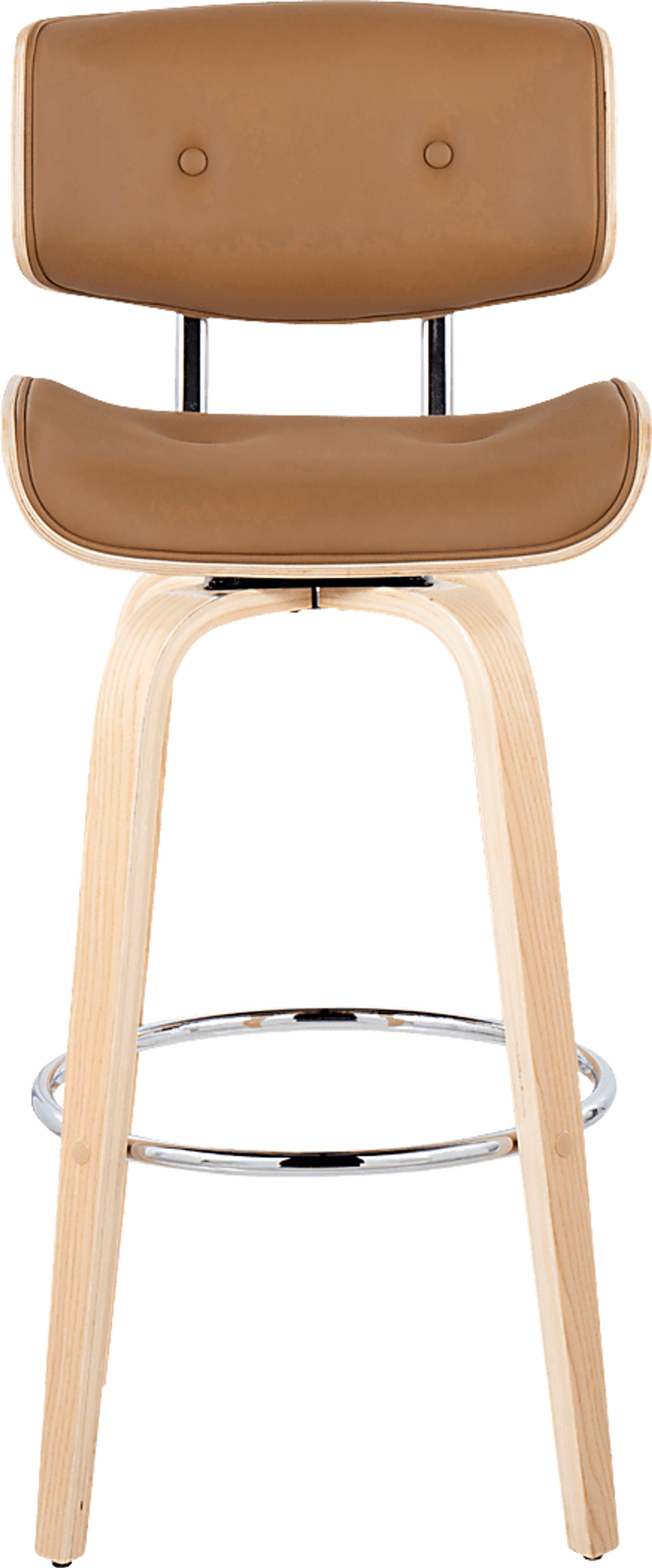 Tesshire IV Camel Swivel Barstool, Set of 2 - Image 10