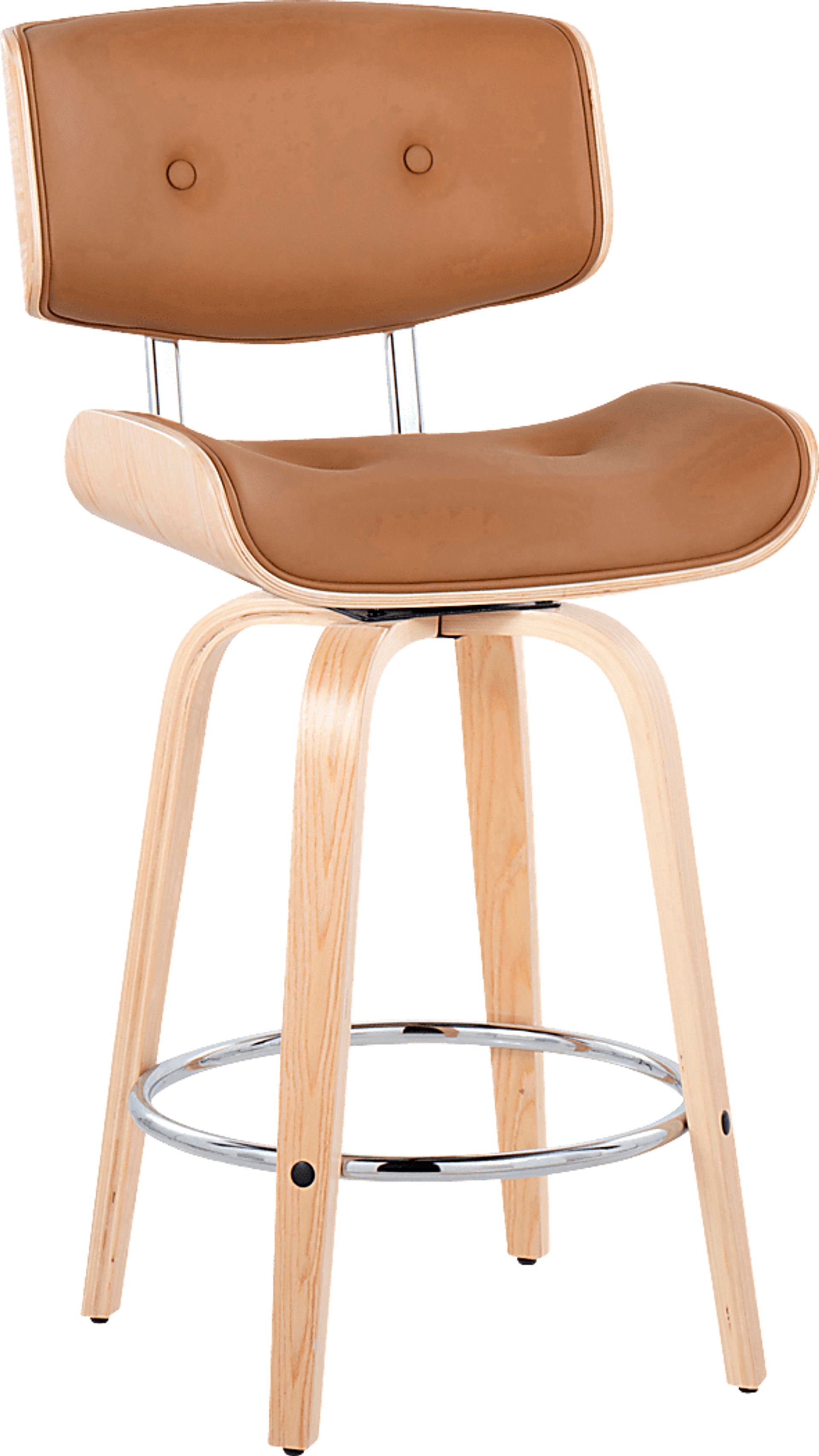 Tesshire IV Camel Swivel Counter Height Stool, Set of 2 - Image 4