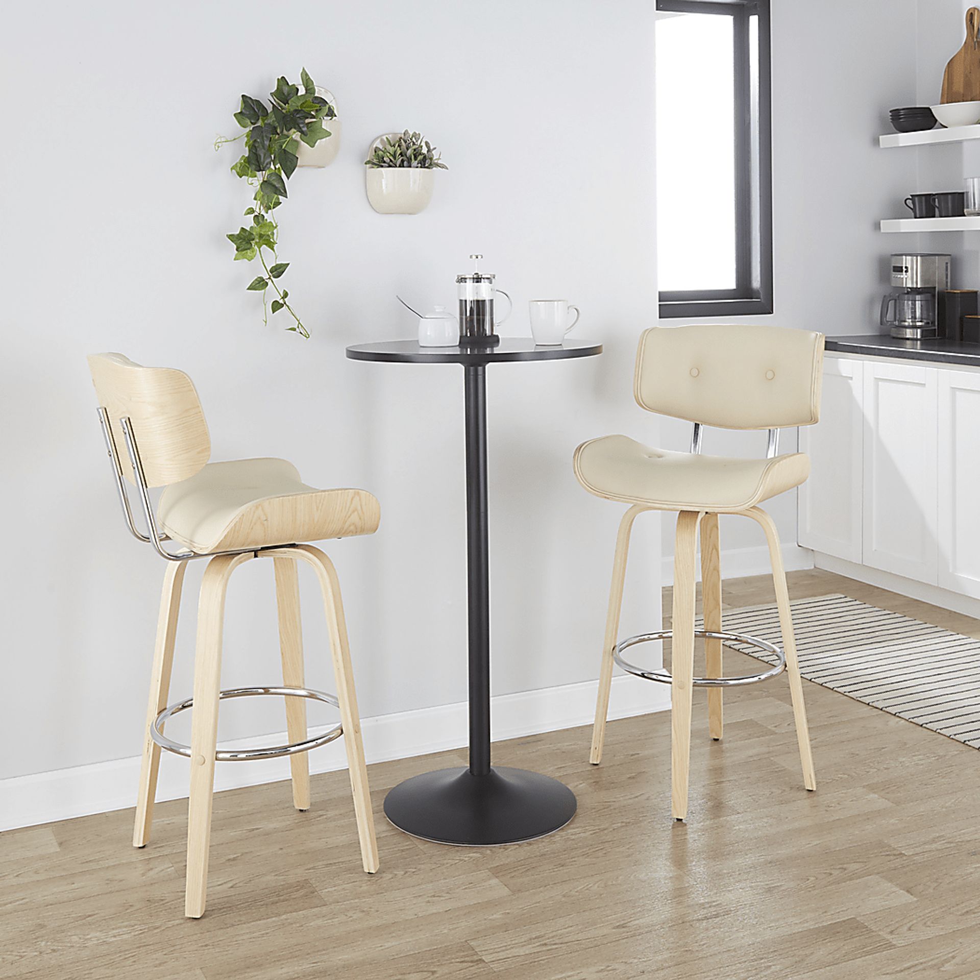 Tesshire IV Cream Swivel Barstool, Set of 2 - Image 5