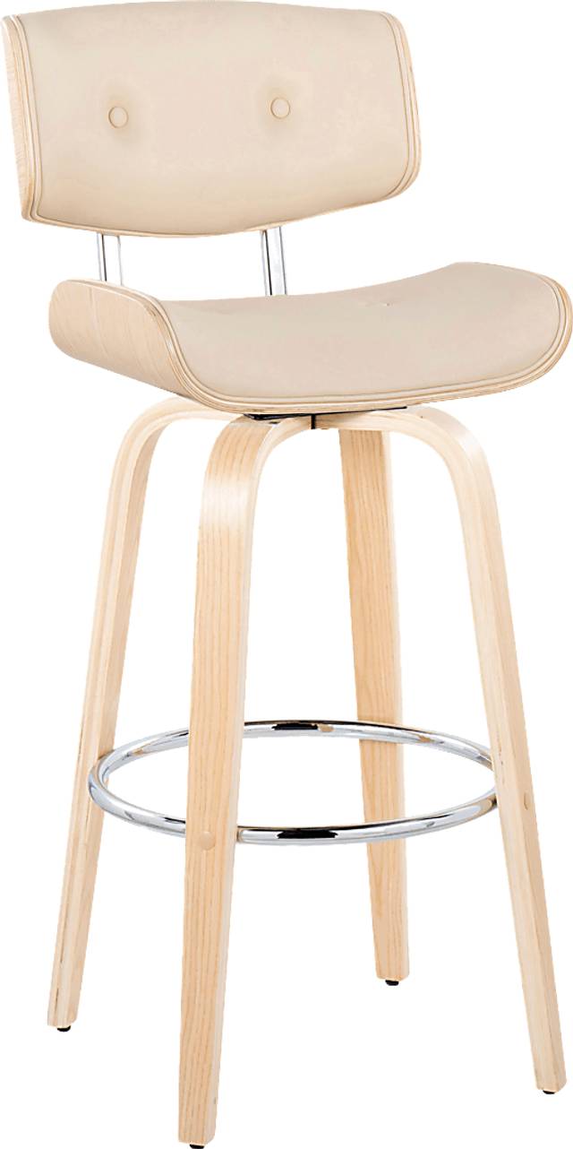 Tesshire IV Cream Swivel Barstool, Set of 2 - Thumbnail - Image 6