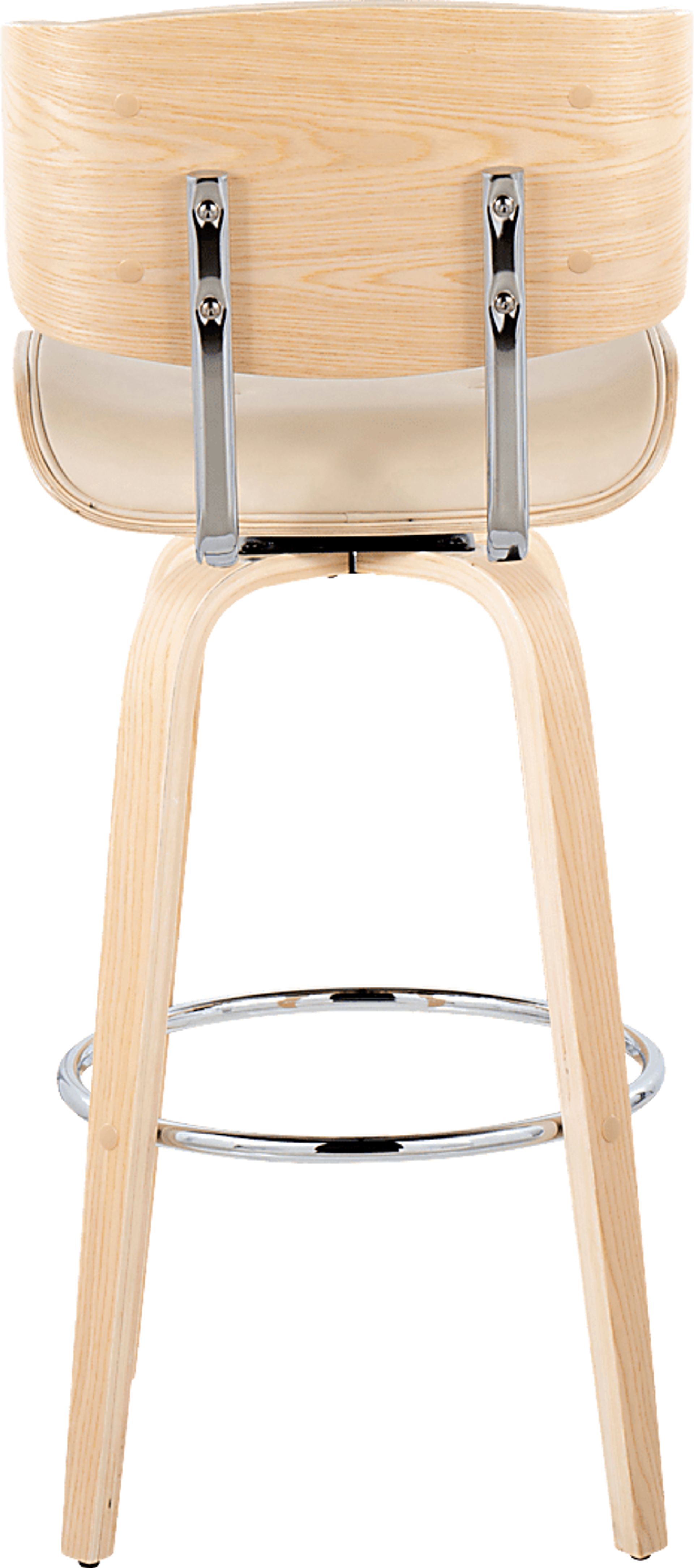 Tesshire IV Cream Swivel Barstool, Set of 2 - Image 9