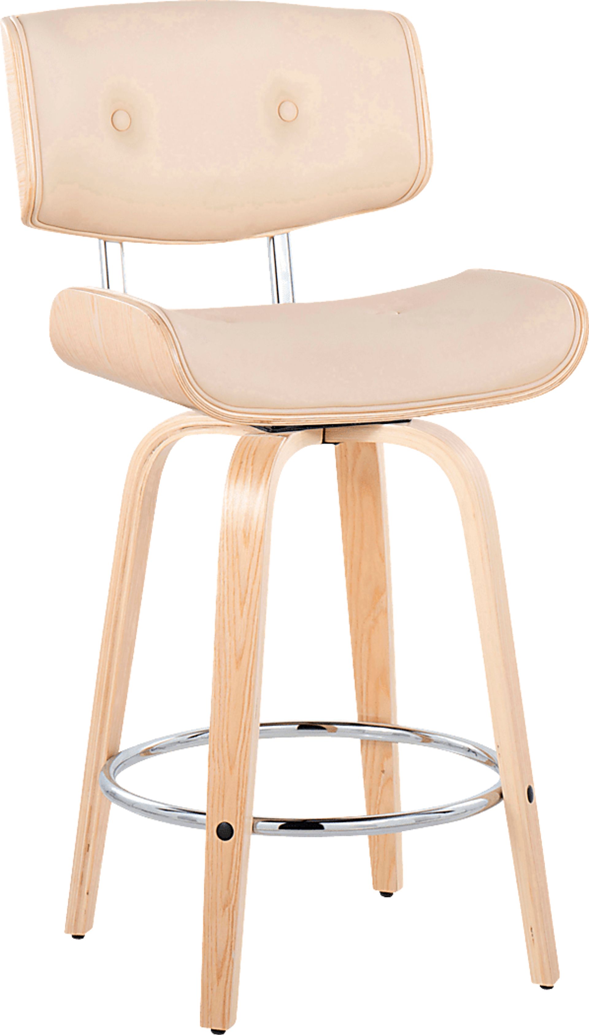 Tesshire IV Cream Swivel Counter Height Stool, Set of 2 - Image 4