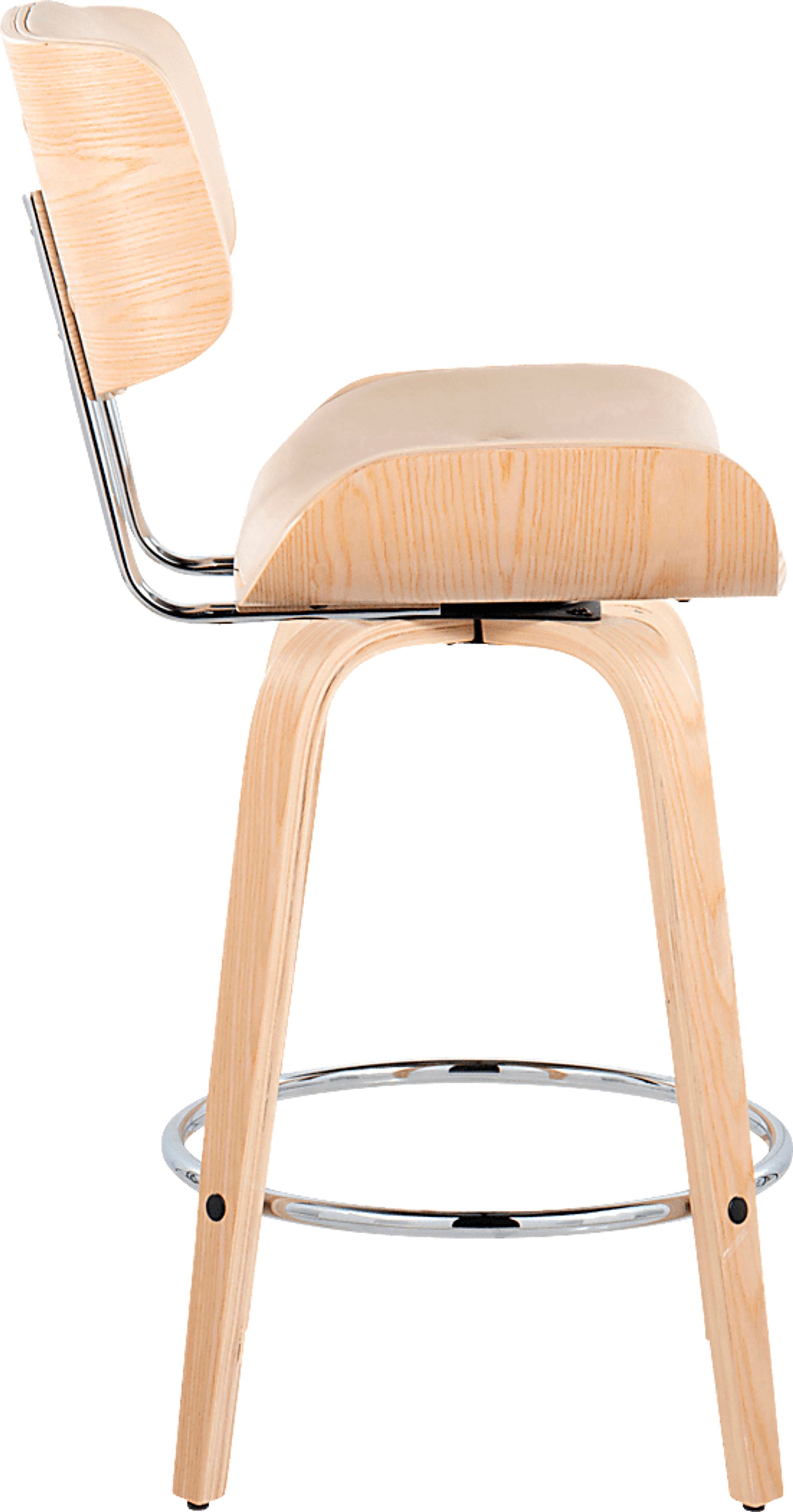 Tesshire IV Cream Swivel Counter Height Stool, Set of 2 - Image 5