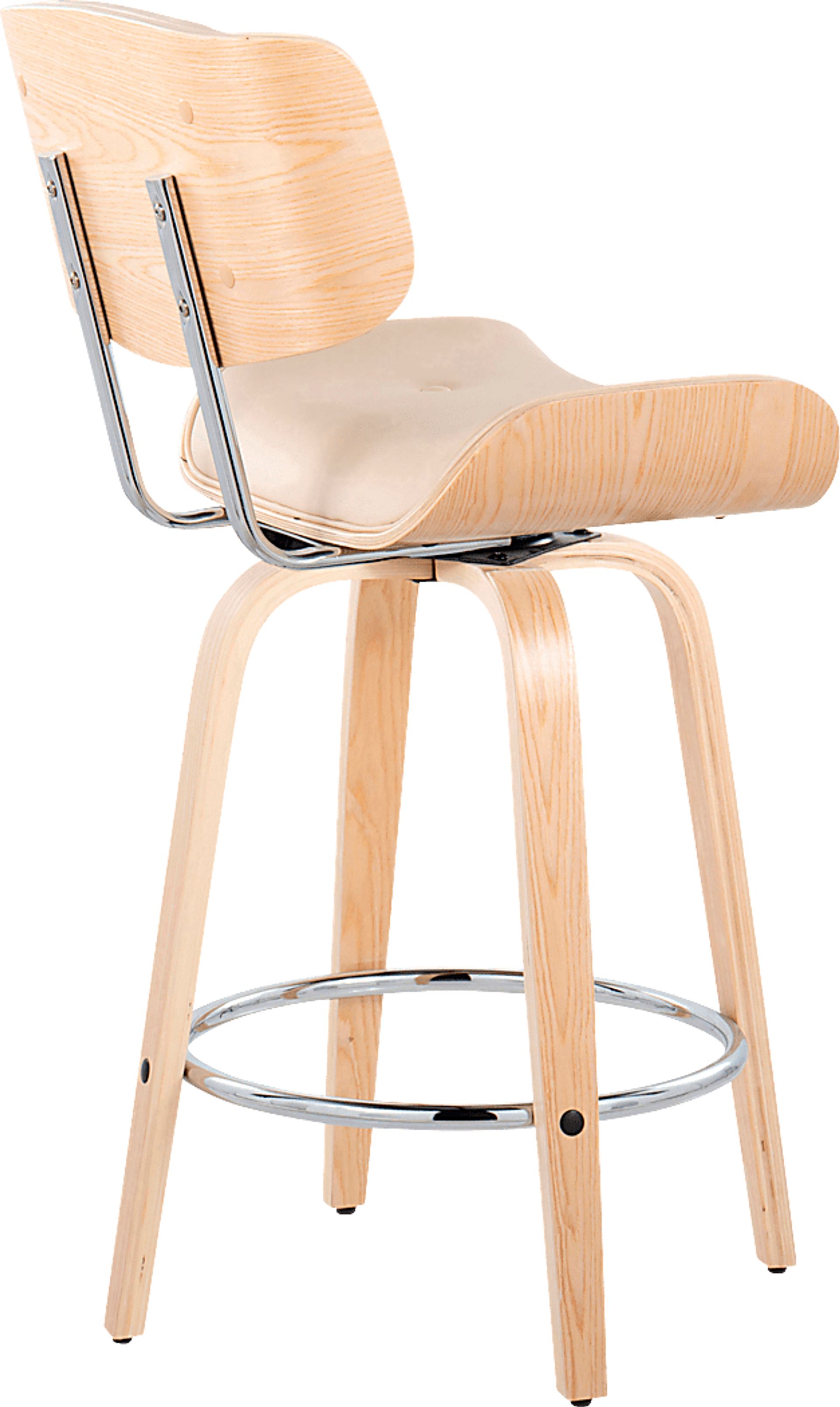 Tesshire IV Cream Swivel Counter Height Stool, Set of 2 - Image 6