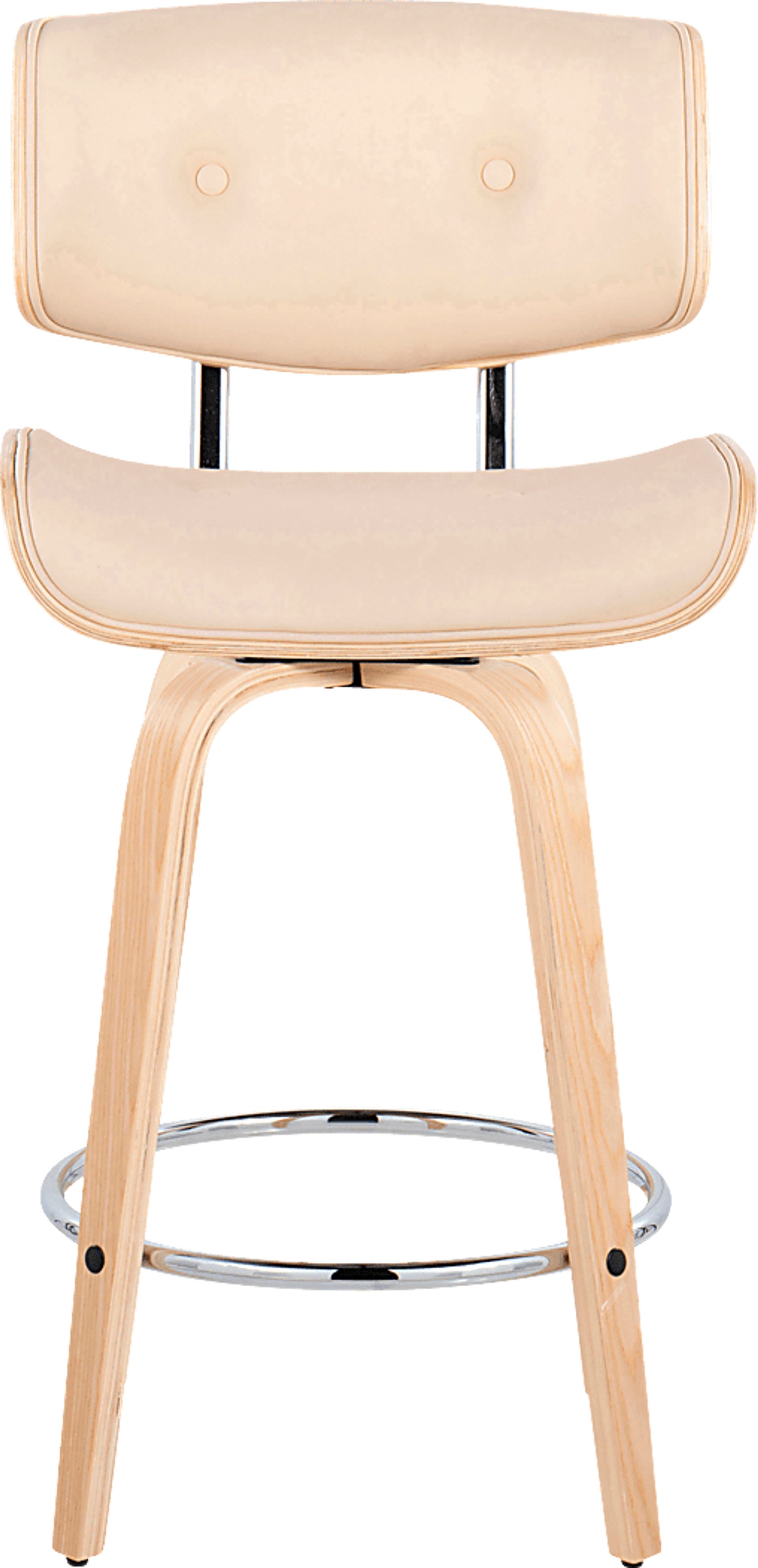 Tesshire IV Cream Swivel Counter Height Stool, Set of 2 - Image 8