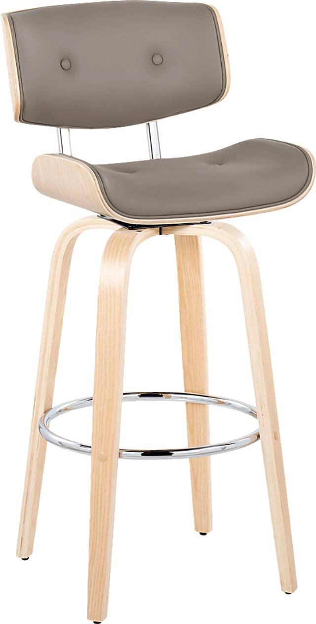 Tesshire IV Light Gray Swivel Barstool, Set of 2 - Thumbnail - Image 6