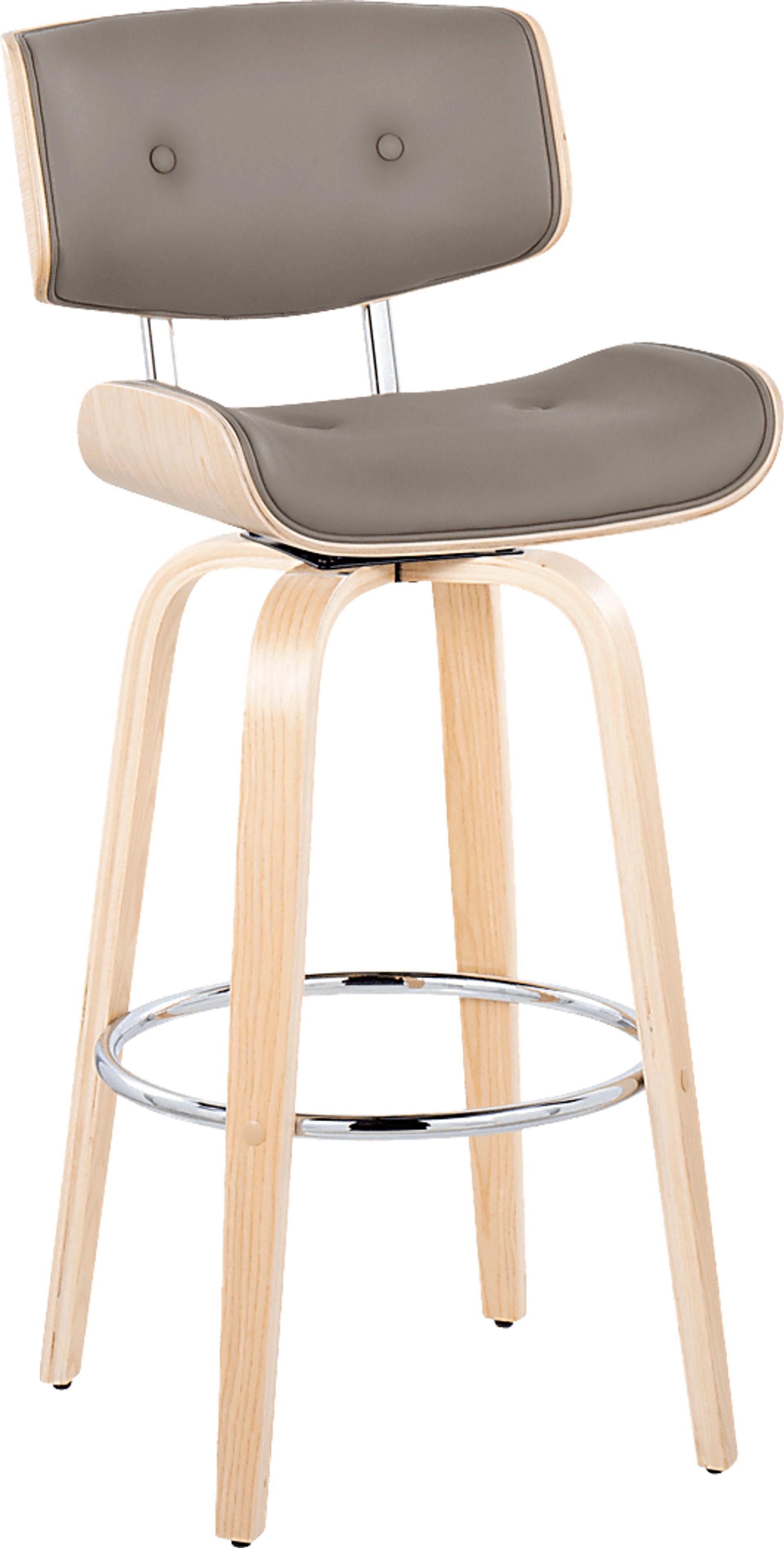 Tesshire IV Light Gray Swivel Barstool, Set of 2 - Image 6