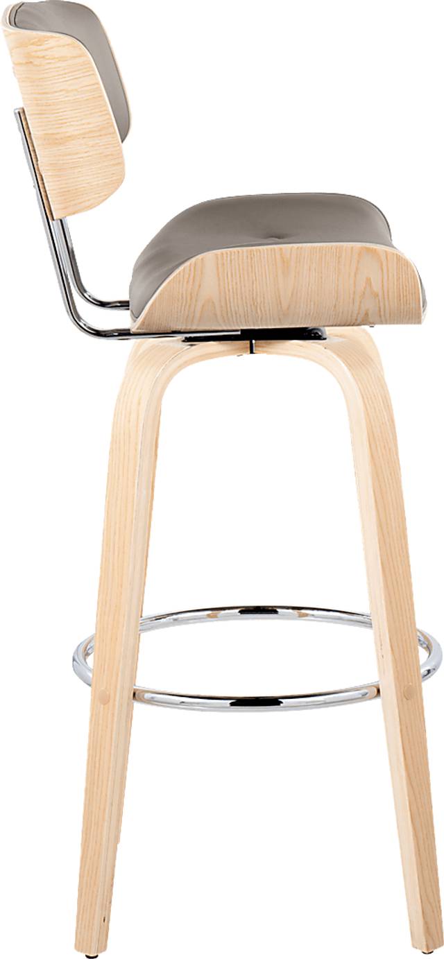 Tesshire IV Light Gray Swivel Barstool, Set of 2 - Thumbnail - Image 7
