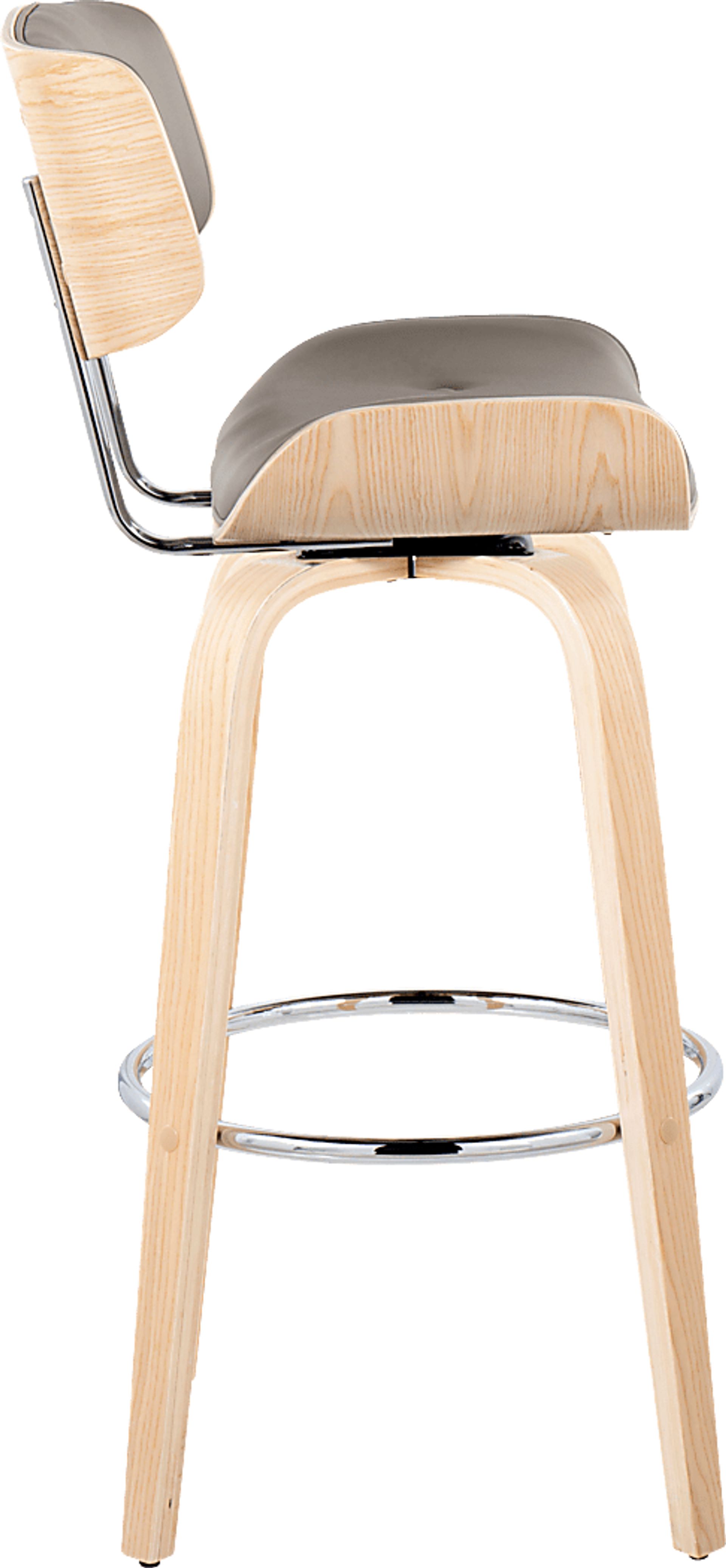 Tesshire IV Light Gray Swivel Barstool, Set of 2 - Image 7