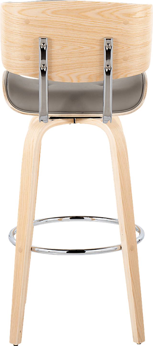 Tesshire IV Light Gray Swivel Barstool, Set of 2 - Thumbnail - Image 9