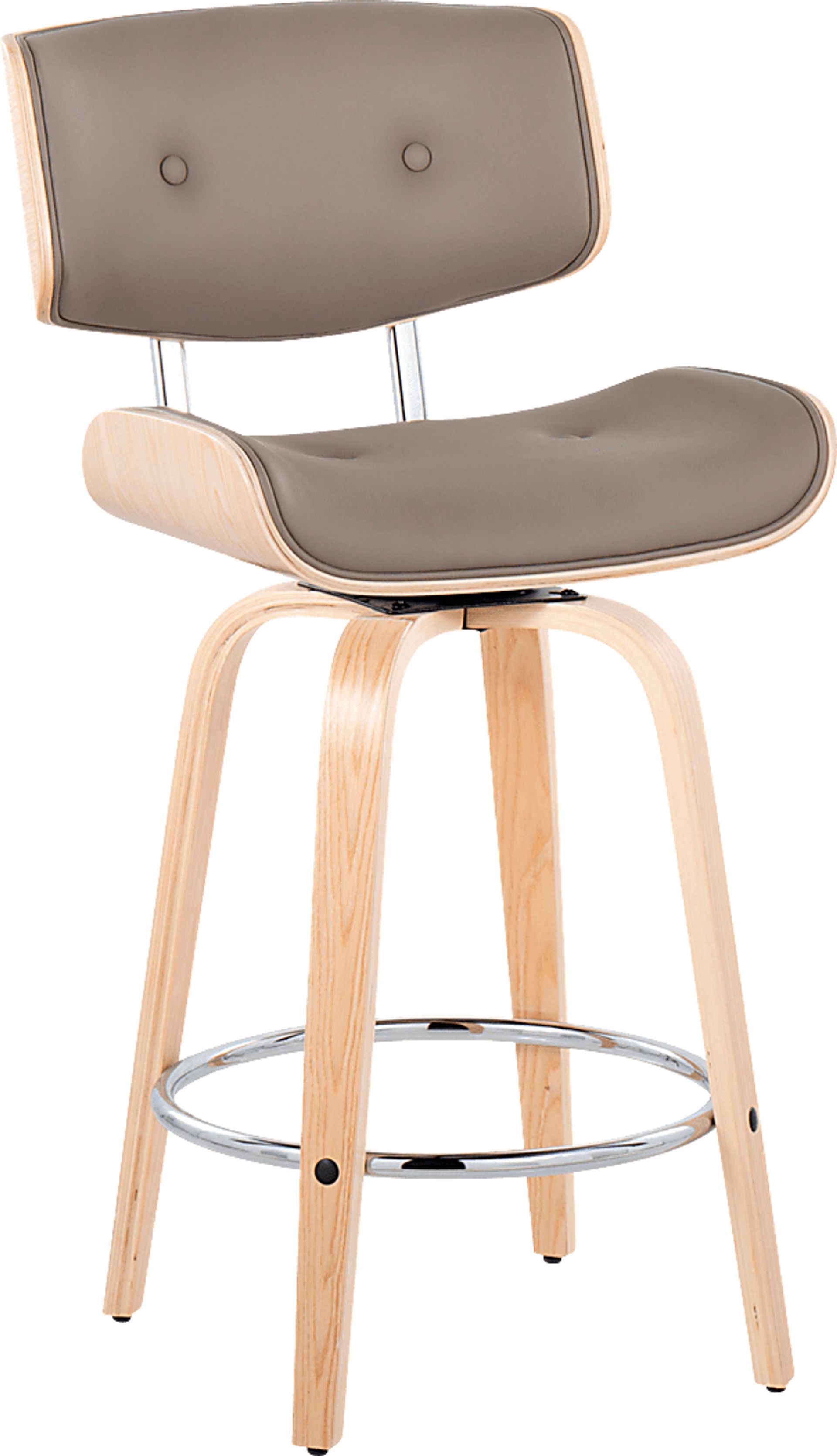 Tesshire IV Light Gray Swivel Counter Height Stool, Set of 2 - Image 4