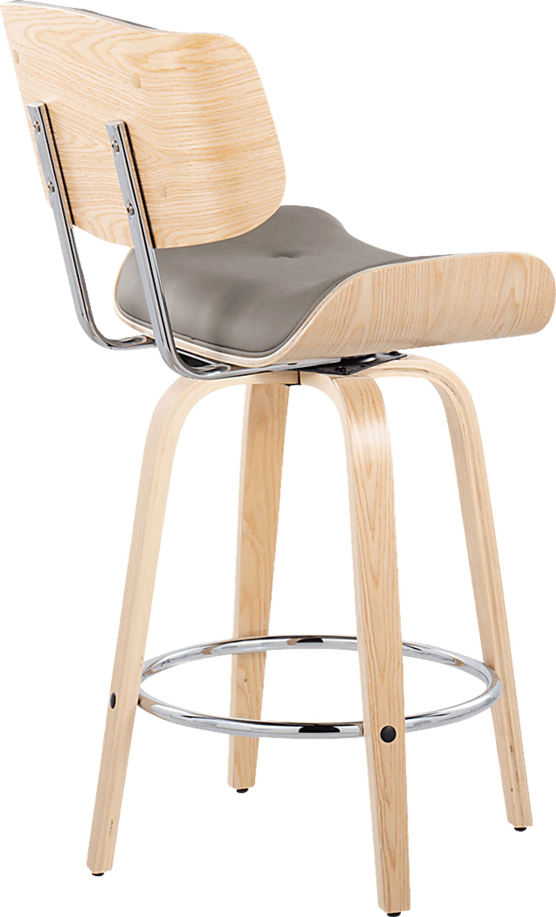 Tesshire IV Light Gray Swivel Counter Height Stool, Set of 2 - Image 6