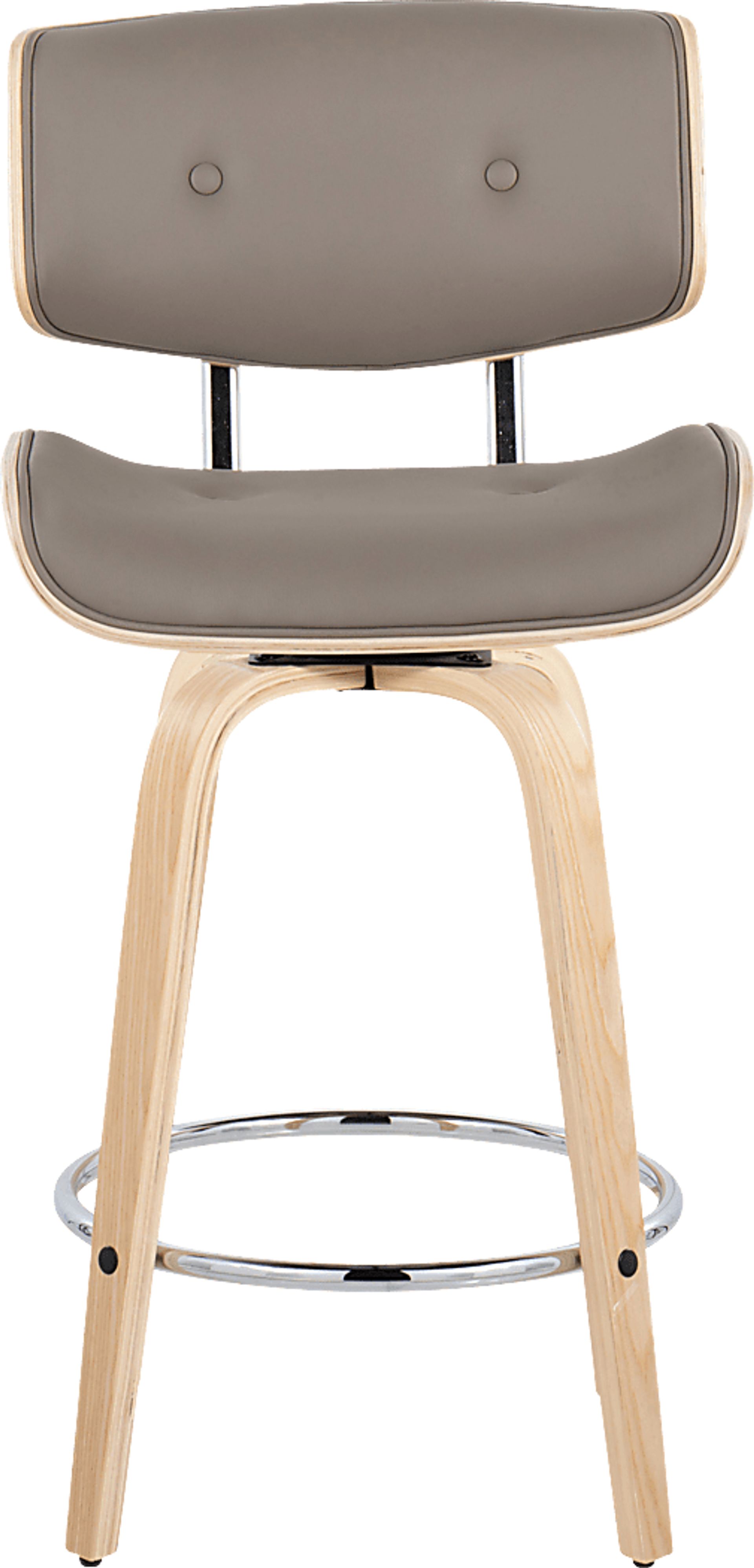 Tesshire IV Light Gray Swivel Counter Height Stool, Set of 2 - Image 8