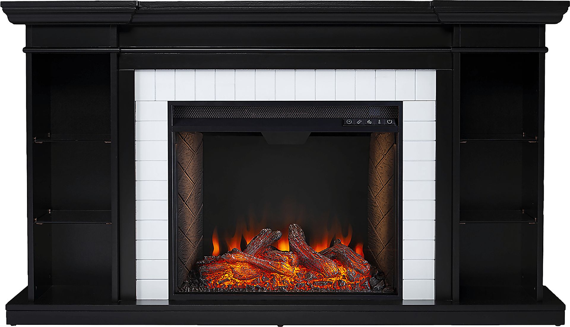 Tessman III Black 54 in. Console, With Smart Electric Fireplace - Image 7