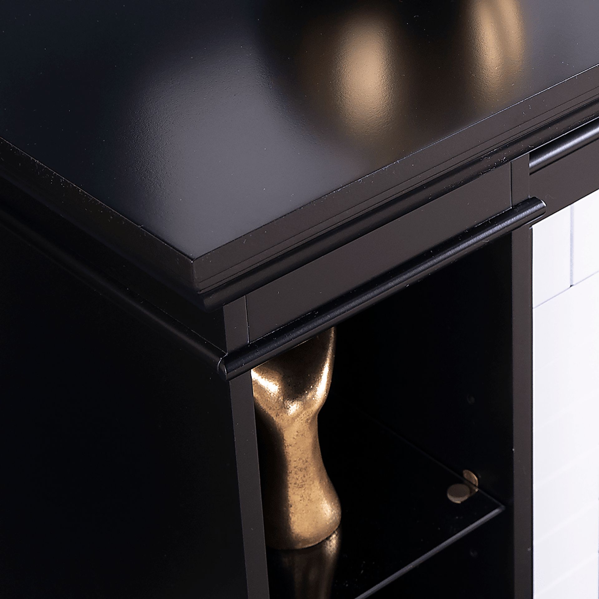 Tessman IV Black 54 in. Console, With Touch Panel Electric Fireplace - Image 8