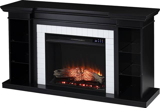 Tessman IV Black 54 in. Console, With Touch Panel Electric Fireplace - Thumbnail - Image 1