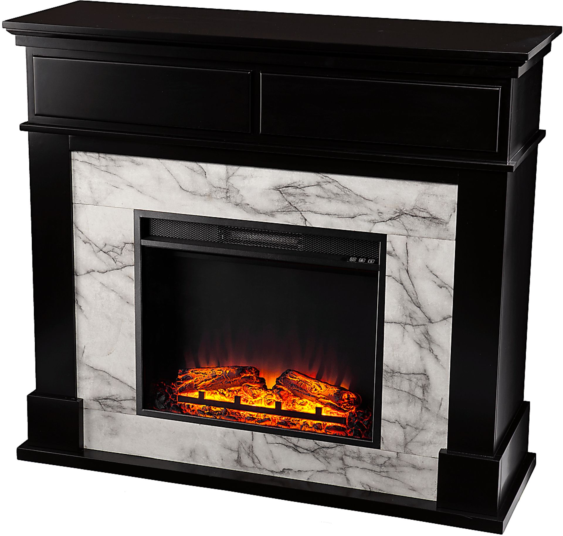 Tetbury V Black 46 in. Console with Electric Fireplace - Image 4