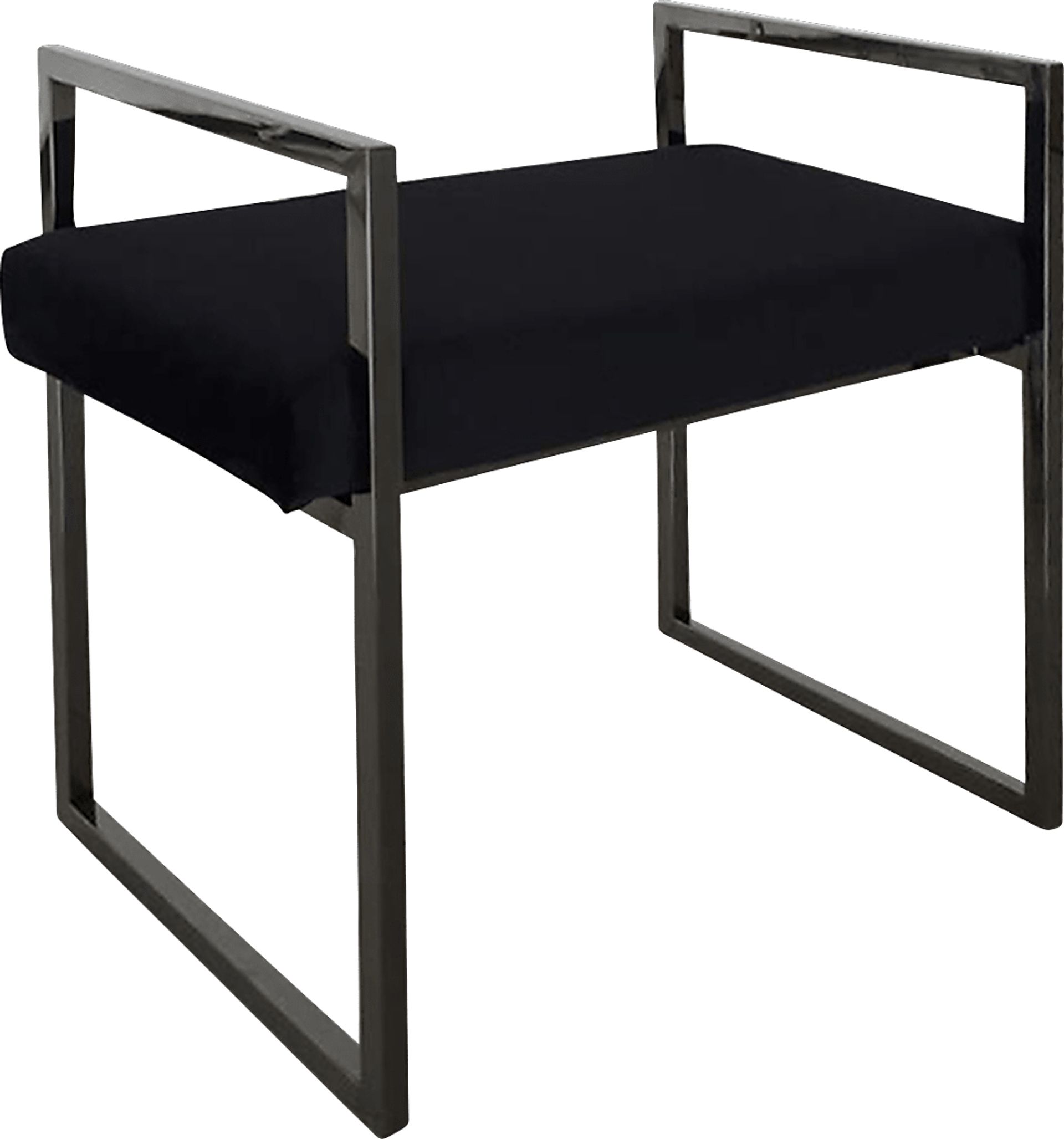 Tetlow Black Vanity Bench - Image 1
