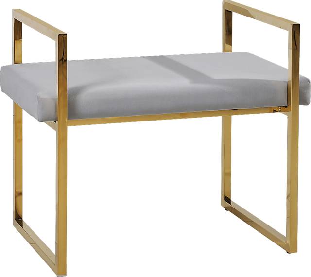 Tetlow Gray Vanity Bench - Thumbnail - Image 1