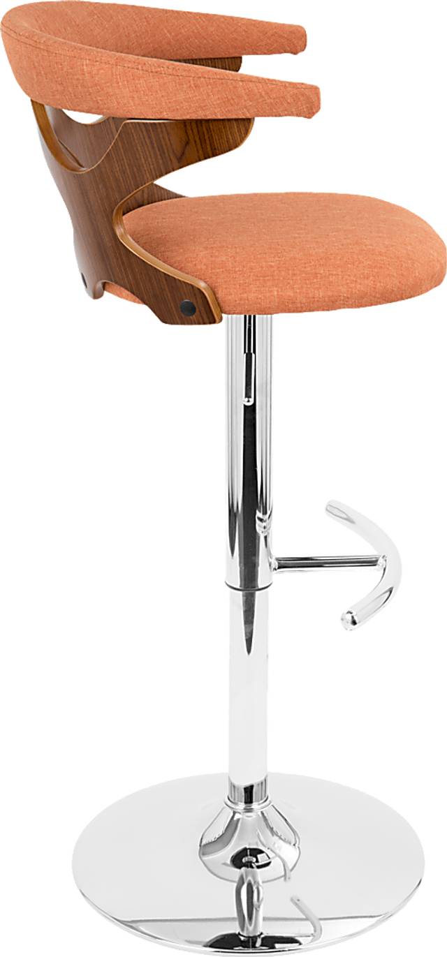 Teurville Orange Adjustable Barstool, Set of 2 - Thumbnail - Image 8